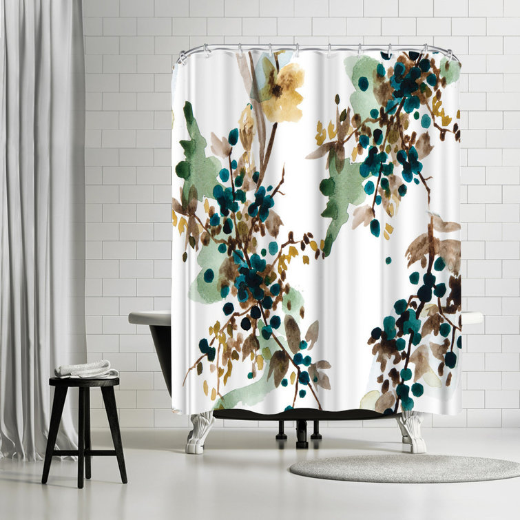 East Urban Home New York Botanical Garden Watercolor Shower Curtain